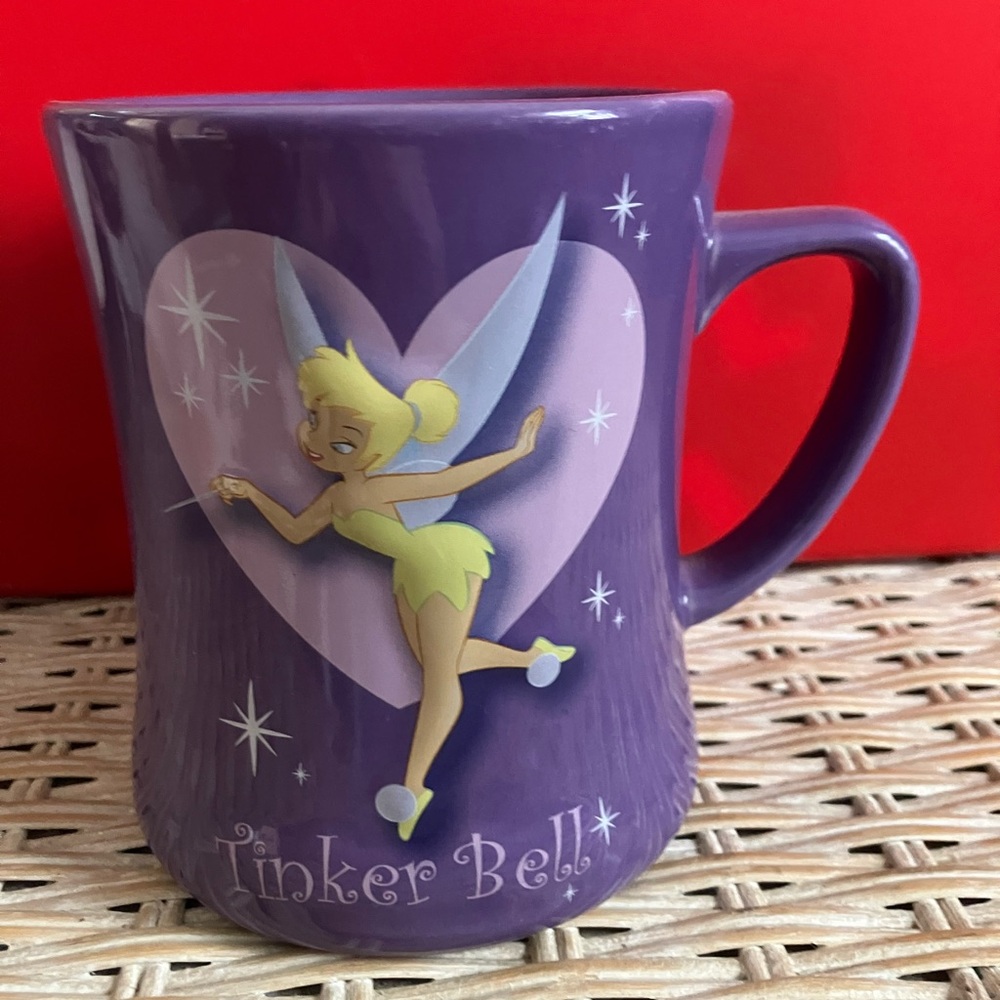 16oz purple Tinkerbell Mug with hearts! - Picture 4 of 5